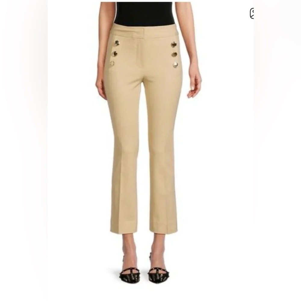 Derek Lam khaki Cropped Sailor-Button Ankle Pants